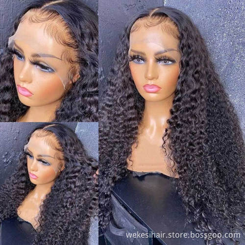 180% 13 By 6 Glueless Hd Lace Front 40In Water Wave 13X6 Transparent Wig Cuticle Aligned Virgin Hair 36 Inch Water Wave Lace Wig